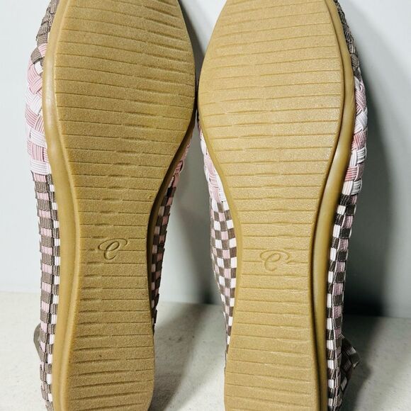 Easy Spirit Flat Closed Toe Checkered Print Slip On Comfy Size 8,5W - Picture 5 of 8